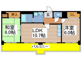 メゾンかおる【5階】の間取り