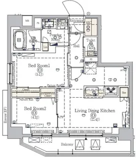 HY′s桜橋MIRAIS【3階】の間取り