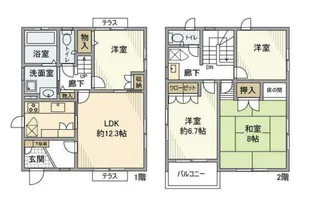 東京都大田区下丸子2【一戸建】の間取り
