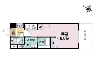 Arista箱崎【3階】の間取り