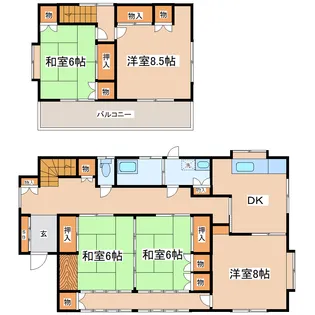 宮城県柴田郡柴田町船岡西2【一戸建】の間取り
