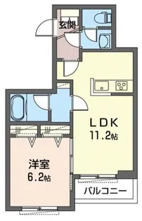 1LDKの間取り画像