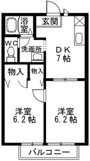 2DKの間取り画像
