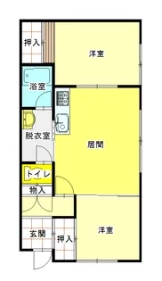 コーポアサヒII【1階】の間取り