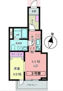 メリディアン柳生 壱番館【2階】の間取り