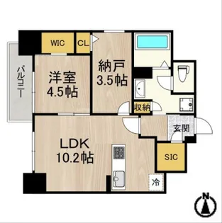 ルフォンプログレ新町【5階】の間取り