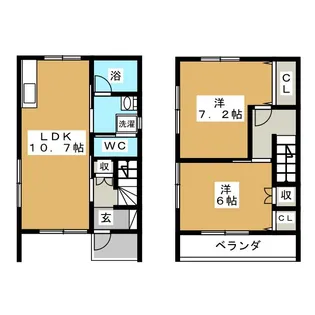 宮城県名取市飯野坂2【一戸建】の間取り