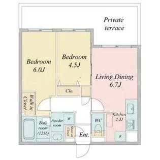 LiveCasa白石【1階】の間取り