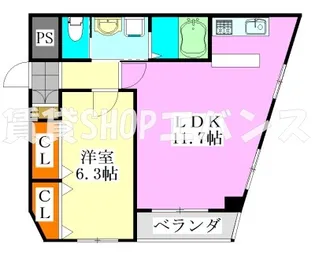 トリネード小林【3階】の間取り