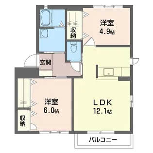 コートスクエアB【2階】の間取り