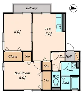 山形県山形市成沢西2【アパート】の間取り