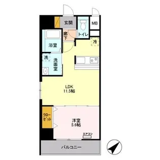 キャメロット新越谷【7階】の間取り