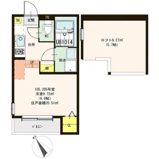 京都府京都市伏見区淀木津町【アパート】の間取り