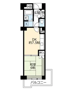 UR谷町四丁目シティハイツ【12階】の間取り