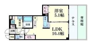 ベラジオ雅び京都洛北ガーデン【1階】の間取り