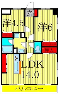 プレミールタニノ【4階】の間取り