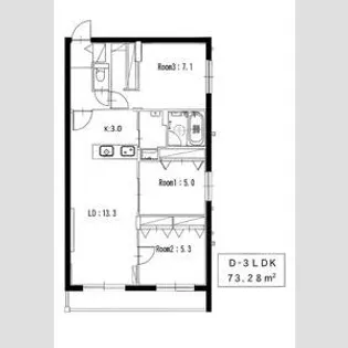 ディア東札幌【4階】の間取り