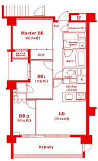 プレシス横濱紅葉坂【7階】の間取り