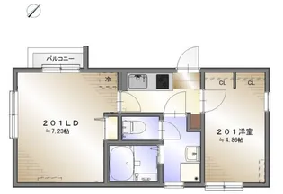 COAST TERRACE 桜山【2階】の間取り