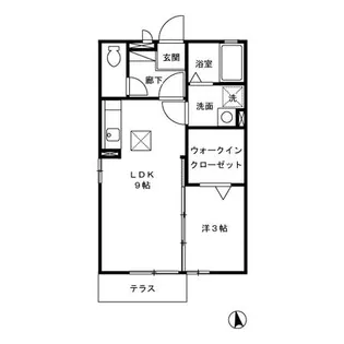 ソレイユサティ【1階】の間取り