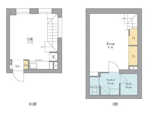 東京都品川区西五反田5【マンション】の間取り