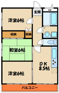 グリーンエイトIII【1階】の間取り