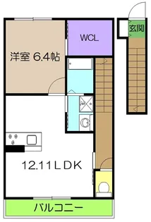 シャーメゾン朝倉 B棟【2階】の間取り