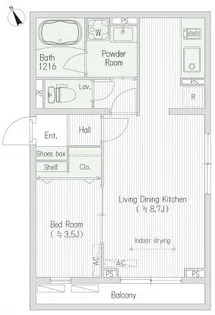 SQUARE市谷河田町 hillside【3階】の間取り