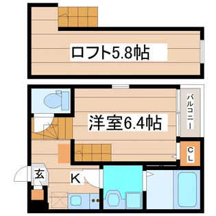 ハーモニーテラス黒松II【1階】の間取り