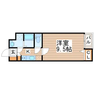 Gran Strada 上杉【1階】の間取り