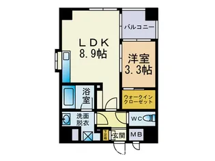 フォーサイト姪浜【8階】の間取り