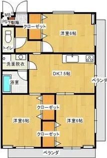 シティガーデン五軒家【3階】の間取り
