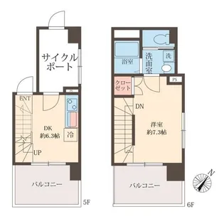 スフィア日本橋富沢町【6階】の間取り