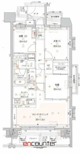 ガーラ・レジデンス川崎南幸町【9階】の間取り