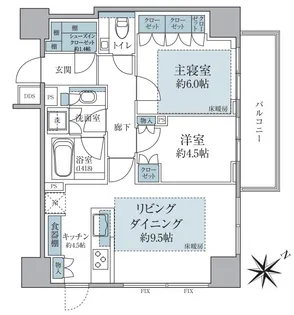 パークコート赤坂桜坂【11階】の間取り