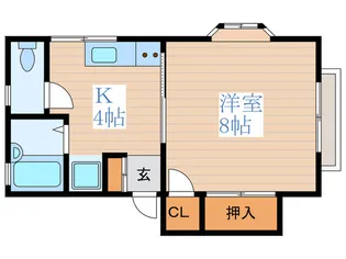 スカイハイツ2【2階】の間取り