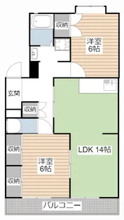ライクハイツ水越【3階】の間取り