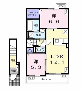 サンビレッジ ハナゾノI【2階】の間取り