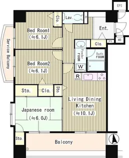 ラグーナ東池袋【2階】の間取り