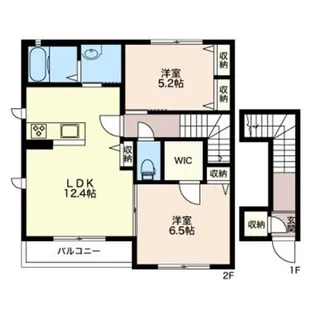 ロシェB(戸谷塚町)【2階】の間取り
