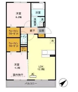 フローラ(D-room)【2階】の間取り