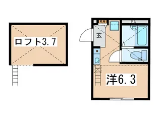 バイオレットヒルズ横浜【2階】の間取り