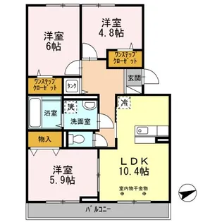 セジュールアカネ B棟【2階】の間取り