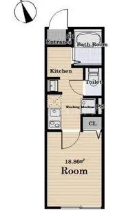 グランカーサ五反野【1階】の間取り