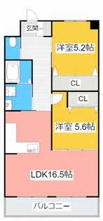 クリーンハイツ安井III【1階】の間取り