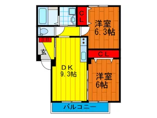 KTIレジデンス大和田A【2階】の間取り