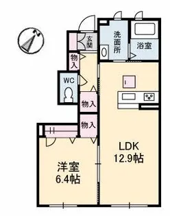 シャーメゾンガーデンズ多度津 B棟【1階】の間取り