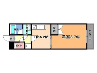 カスティール・イン・宇都宮【3階】の間取り