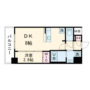 エスリードレジデンス ザ・グラン 梅田イースト【7階】の間取り