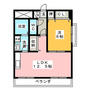 スカイパーク冨士III【3階】の間取り